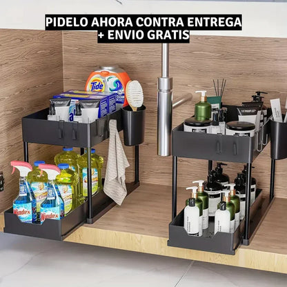 ORGANIZADOR DE COCINA Y ASEO 2 NIVELES