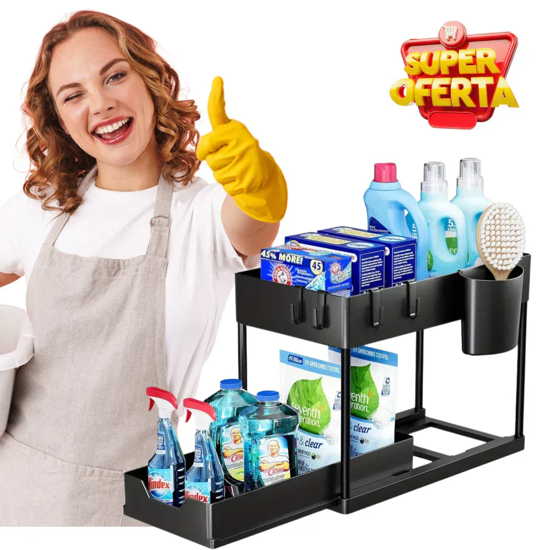 ORGANIZADOR DE COCINA Y ASEO 2 NIVELES