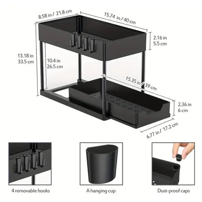 ORGANIZADOR DE COCINA Y ASEO 2 NIVELES