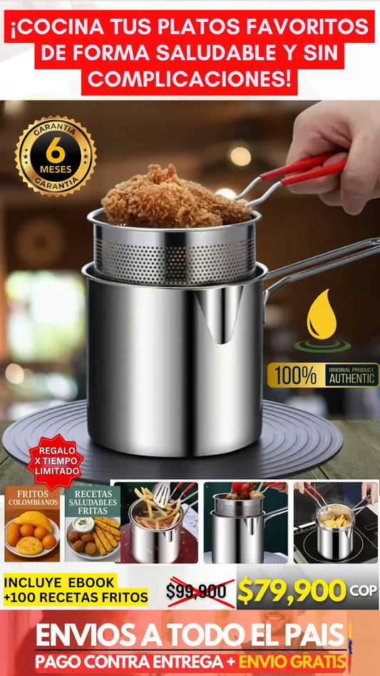 OLLA FREIDORA ACERO PREMIUM