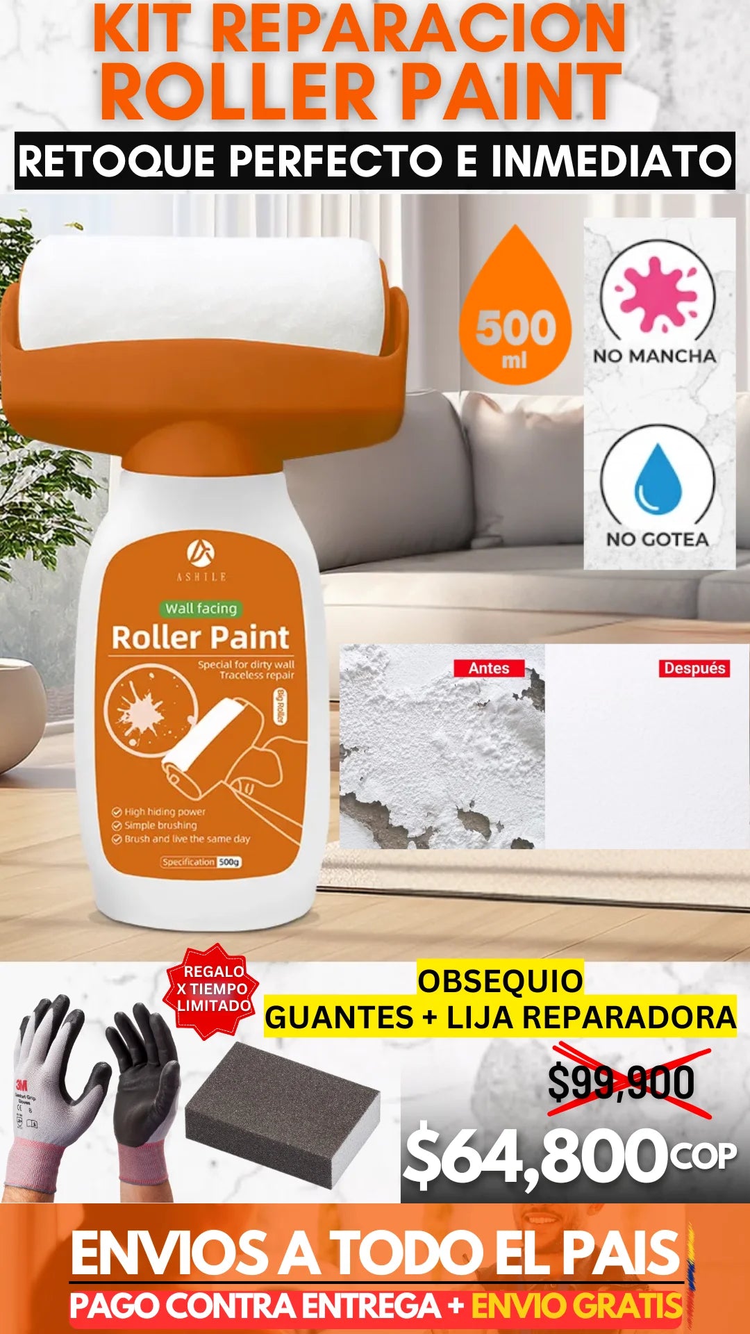 REPARADOR DE PAREDES ROLLER PAINT