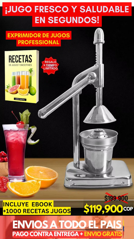 EXPRIMIDOR DE FRUTA PROFESSIONAL  - ACERO INOXIDABLE